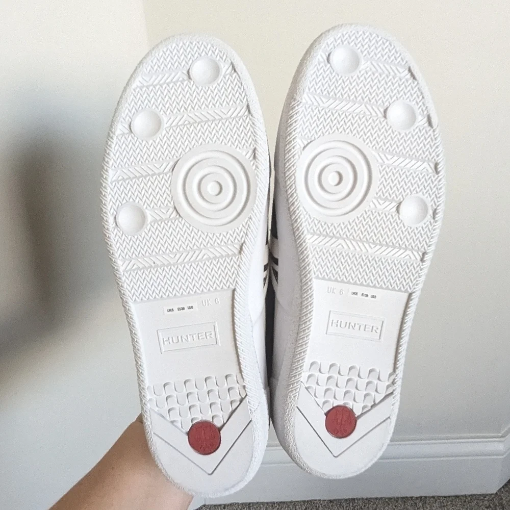 Hunter Garden Stripe Plimsoll Slip On Deck Shoe sz 8